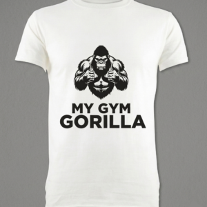 my gym gorilla classic t shirt white